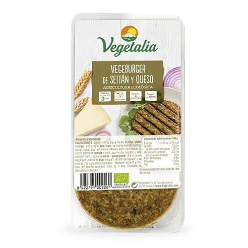 Vegeburguer Seità i Formatge Bio (160 g) Vegetalia