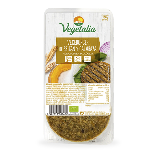 Vegeburguer Seità i Carbassa Bio (160 g) Vegetalia