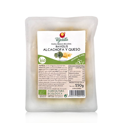 Raviolis Carxofa i Formatge (250 g) Vegetalia