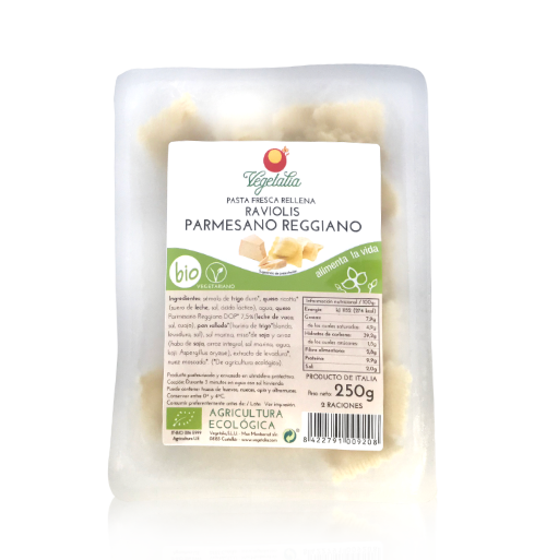 Raviolis amb Parmesà Reggiano Bio (250 g) Vegetalia