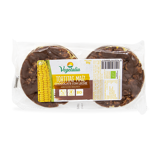 Tortas de Maíz con Chocolate con Leche (95 g) Vegetalia