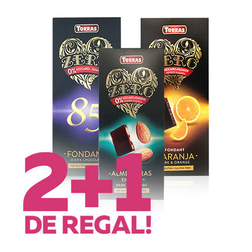 2+1 de Regal Xocolates Zero Torras (85%, Negra Ametlla, Negra Taronja)