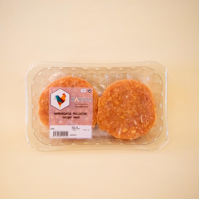 Hamburguesa de Pollastre (4 u) Bartolí
