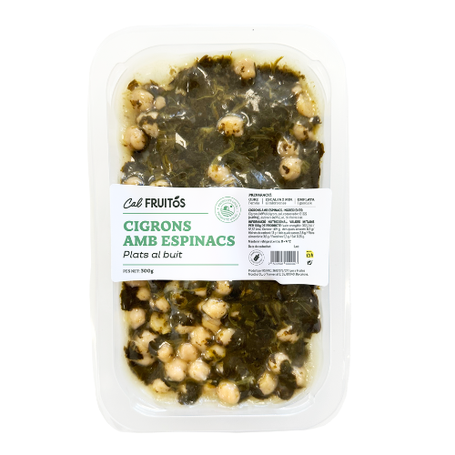 Cigrons amb Espinacs (300 g) Cal Fruitós