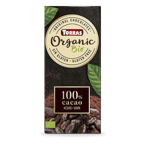 Xocolata Orgànic Negre 100% Cacau 100g Torras