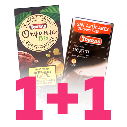 1+1 Xocolata Orgànic Negre 70% Torras