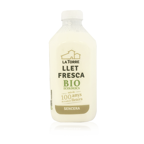 Llet Fresca Sencera Ecològica (1 L) La Torre