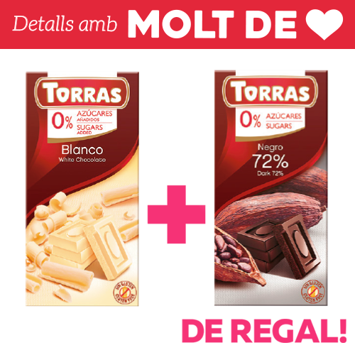 1+1 Xocolata Torras (Blanca i Negre 72%)