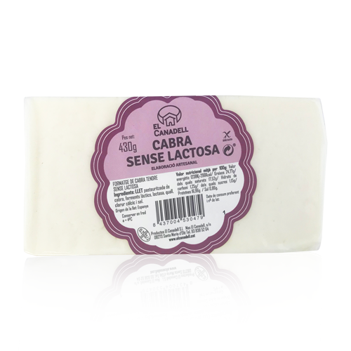 Queso de Cabra Sin Lactosa (430 g) Canadell