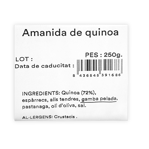 Amanida de Quinoa (250 g) Mas el Guiu