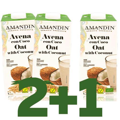 2+1 Beguda de Civada amb Coco Bio (1 l) Amandin