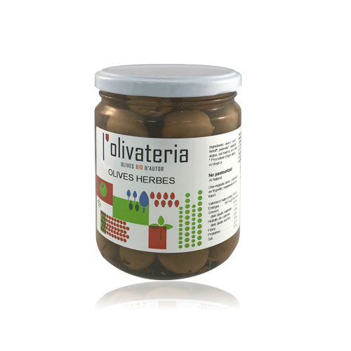 Olives Herbes Bio (435 g) L'Olivateria