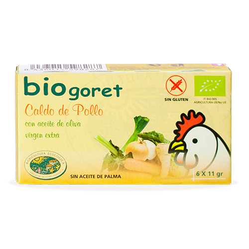 Cubitos de Caldo Pollo Bio (6x11 g) Biogoret