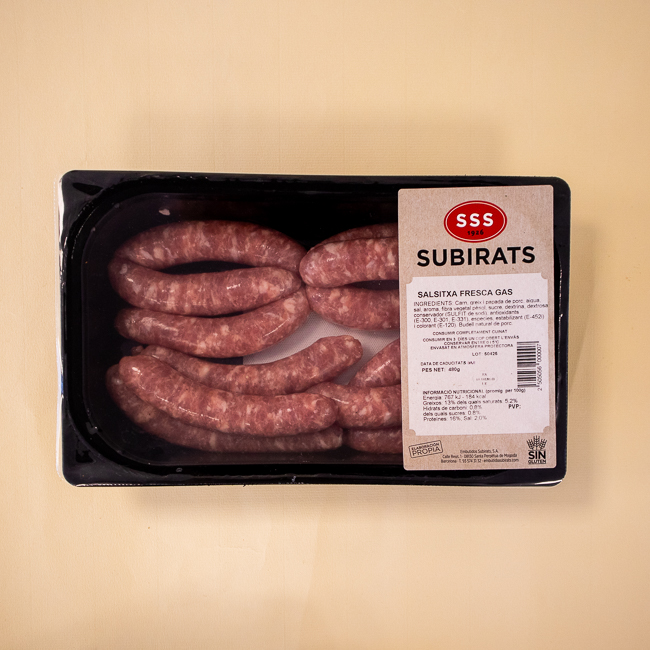 Salsitxes de Porc (350g) Subirats