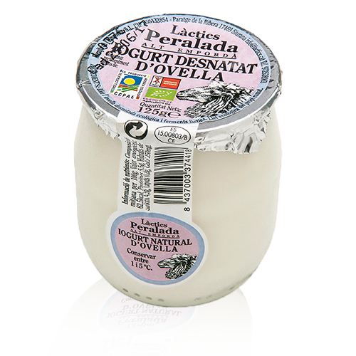 Iogurt d'Ovella Desnatat Bio (125 g) Peralada