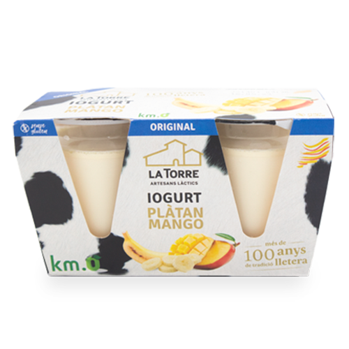 Yogur de Plátano y Mango (2x125 g) La Torre