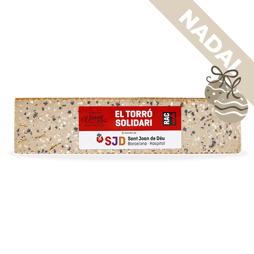 Torró Solidari RAC1 Cremós d'Ametlla (300 g) Vicens