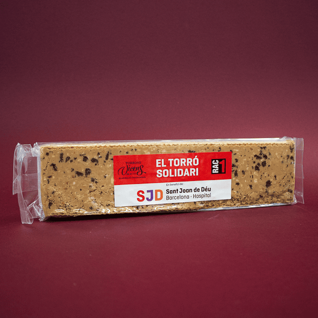 Turrón Solidario RAC1 Cremoso de Almendra (300 g) Vicens