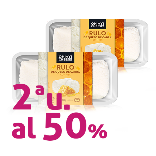 Pack 2u. Formatge Mini Rulo Cabra amb Mel (100 g) Oh My Cheese