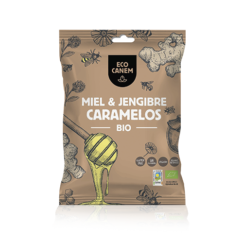 Caramels Mel i Gingebre Bio 75g Ecocanem