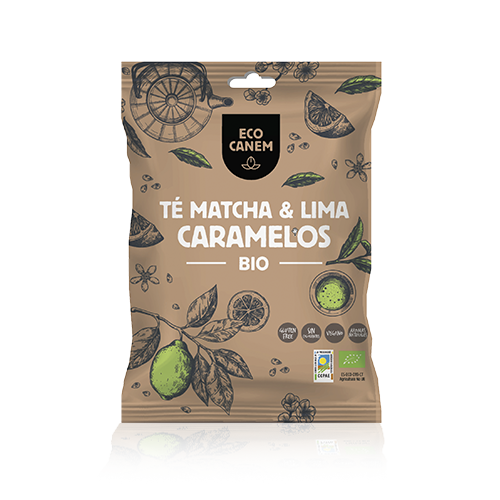 Caramels Matcha i Llima Bio 75g Ecocanem