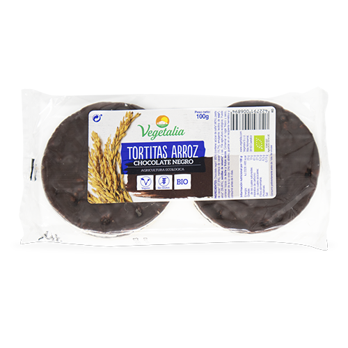Coques d' Arròs amb Xocolata Negre 100g Vegetalia