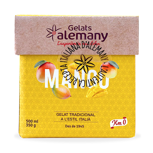 Gelat Sorbet Mango Cubo 500ml Alemany