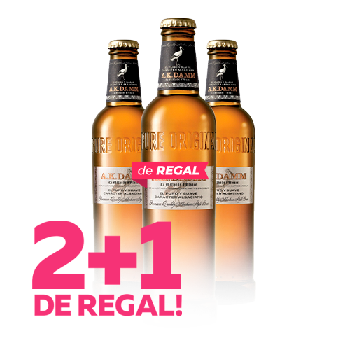 2+1 de Regal Cervesa A.K. Damm Ampolla Vidre 33cl