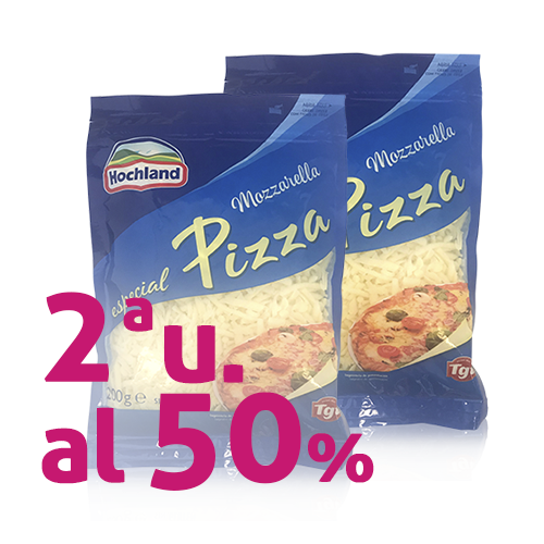 Pack 2u. Formatge Ratllat Mozzarella per Pizza (200 g) Hochland