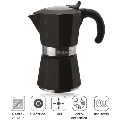 Cafetera Miss Moka Innova Negra 6 Tazas Forever