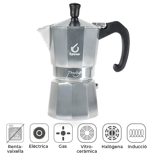 Cafetera Miss Moka Prestige Induction 6 Tazas Forever