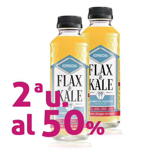 Pack 2u. Kombutxa Symbiotic Passion (400 ml) Flax & Kale