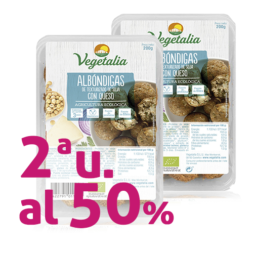 Pack 2u. Mandonguilles de Soja amb Formatge Bio (200 g) Vegetalia