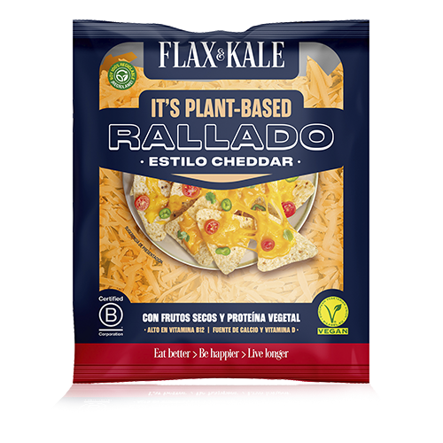 Formatge Vegà Ratllat Nachos Cheddar 100g Flax&Kale