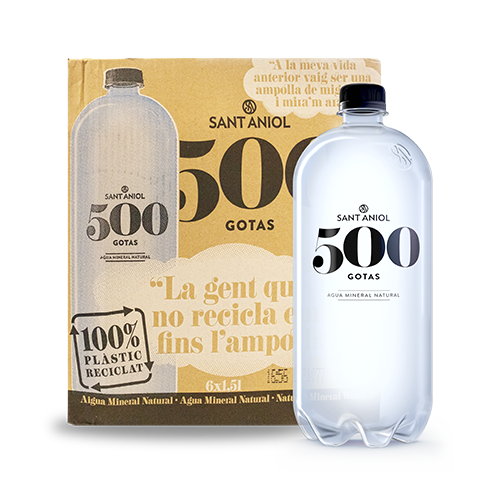 Aigua 500 Gotes Ampolla 1,5 l. Sant Aniol - Pack 6