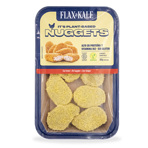 Carn Vegana Nuggets sabor Pollastre 8u Flax&Kale