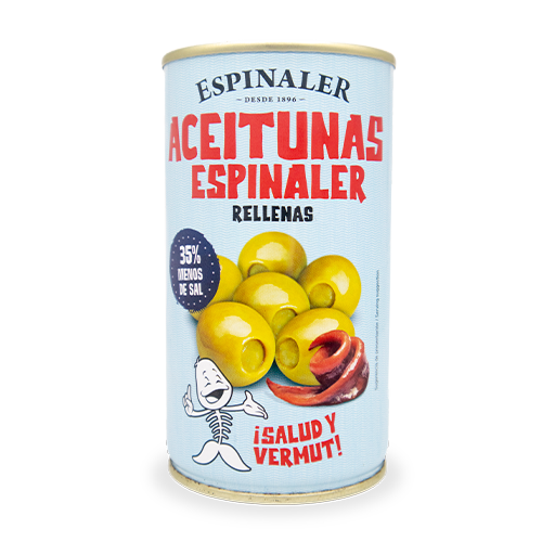 Aceitunas Lata bajas en Sal 350g Espinaler