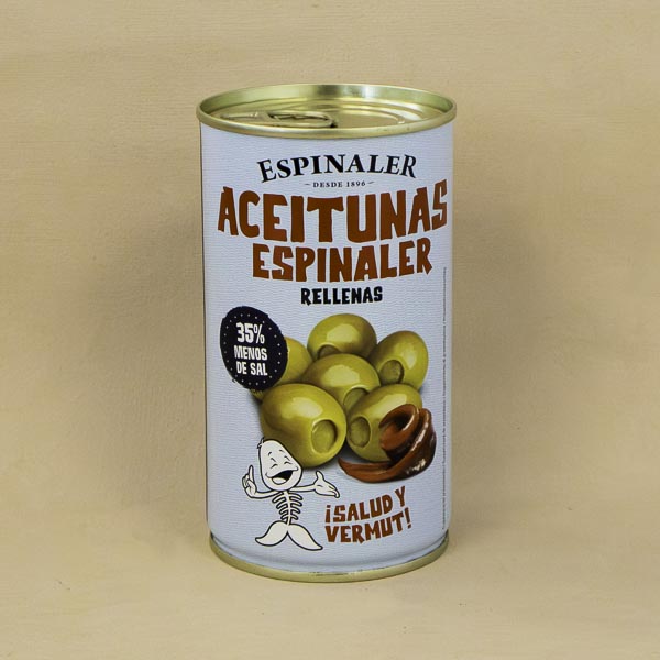 Aceitunas Lata bajas en Sal 350g Espinaler