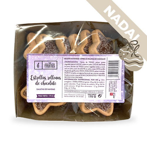 Galetes Estrelles Farcides de Xocolata 175g Cal Fruitós