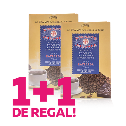 1+1 de Regal Xocolata Ratllada a la Tassa a la Pedra 300g Jolonch