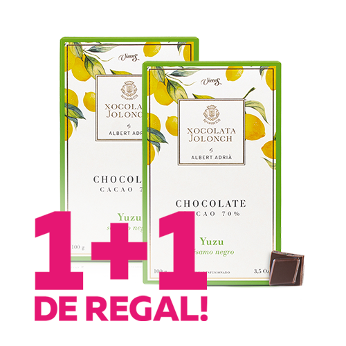 1+1 de Regal Xocolata Yuzu i Sèsam 70% 100g Jolonch-Vicens Albert Adrià