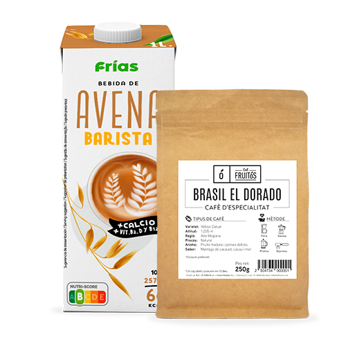 Pack Barista Civada (Café en gra d'Especialitat Brasil 250g + Beguda de Civada Barista)