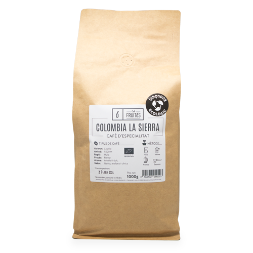 Café de Especialidad en Grano La Sierra Bio 1kg Cal Fruitós