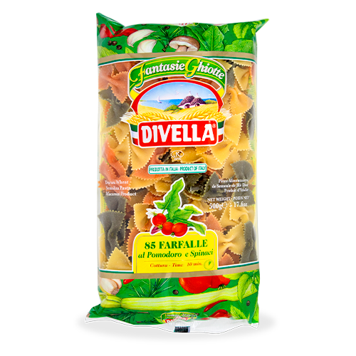 Farfalle al Pomodoro e Spinaci 500g Divella