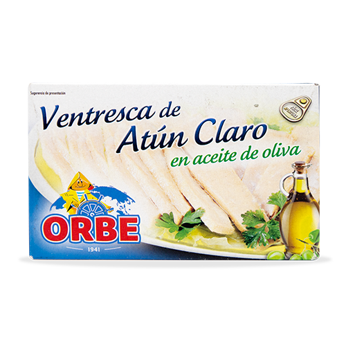 Ventresca de Atún Claro con Aceite de Oliva 72g Orbe