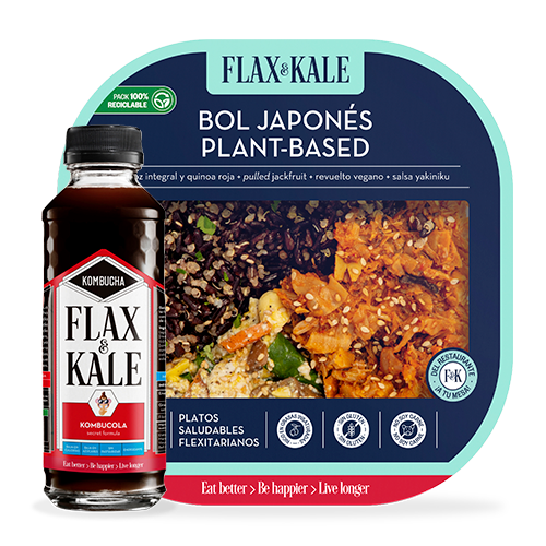 Pack Bowl Japonés Vegano + Kombucha Kombucola Flax & Kale