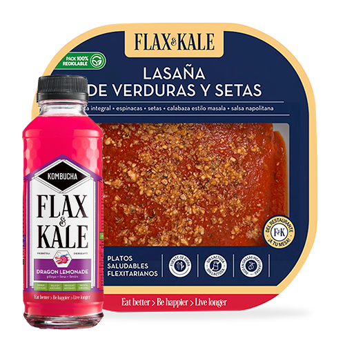 Pack Lasanya Vegana + Kombutxa Dragon Lemonade Flax & Kale