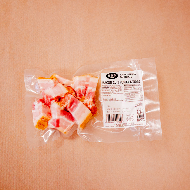 Bacon Ahumado Tiras 100g Subirats