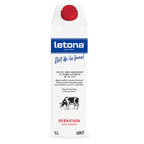 Llet LETONA Desnatada Brick 1L