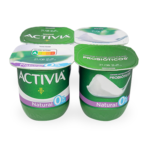 Yogur activia natural 0% pack 4x120g danone